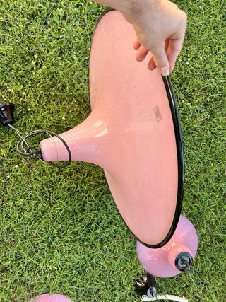 Lampade sospensione vetro Murano rosa made italy