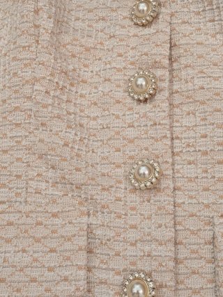 Top escote corazón beige