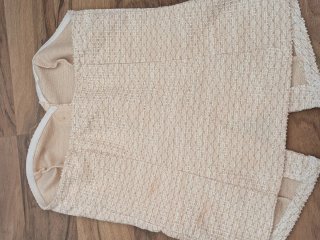 Top escote corazón beige