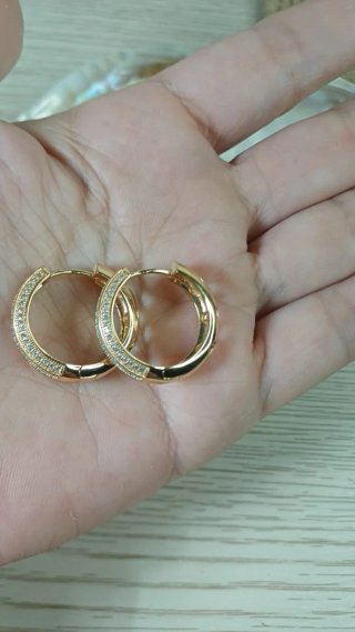 Pendientes Aro Oro y Turquesa
