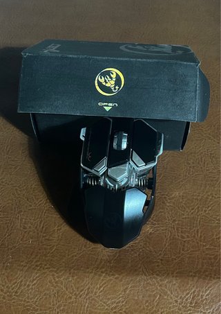 Ratón Gaming Negro y Plateado