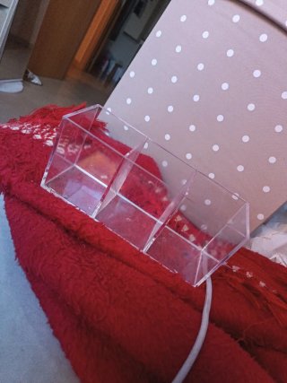 Organizador de maquillaje acrílico transparente