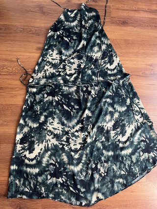 Vestido largo estampado tie-dye