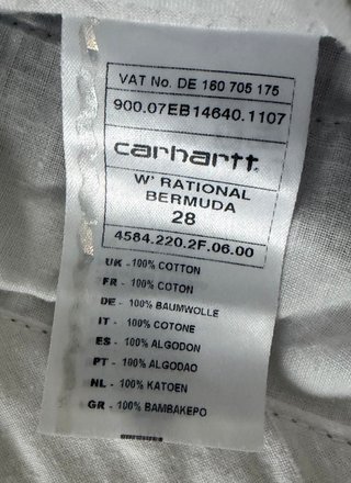 Carhartt Bermuda Beige Taglia 28