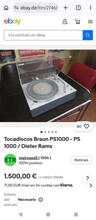 Tocadiscos Braun PS 1000