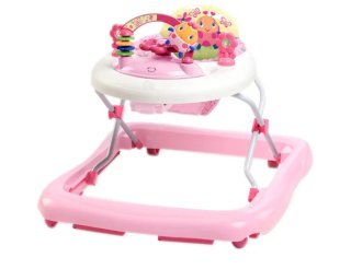 Andador infantil rosa con juguetes