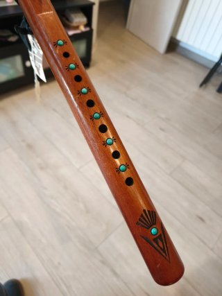 Flauta Nativa Americana Madera Hecha a Mano