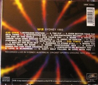 U2 Live Sydney 1993 Doble CD