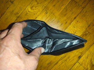 Cartera de piel negra Armany