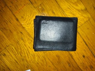 Cartera de piel negra Armany