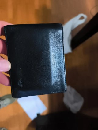 Cartera de piel negra Armany
