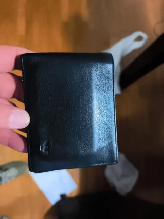 Cartera de piel negra Armany
