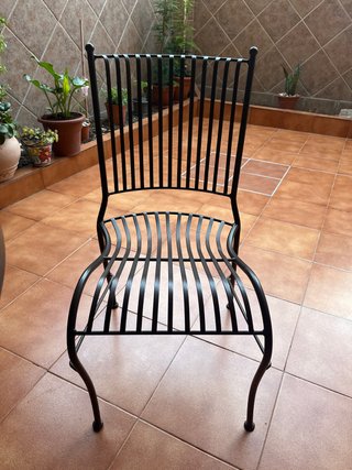 Pack de 4 Sillas de hierro negras