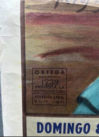 Cartel Toros Valencia 1977