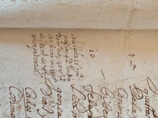 Documento manuscrito Carlos II 1644.  Sello 2n.