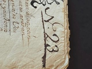 Documento manuscrito Carlos II 1644.  Sello 2n.