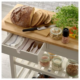 Carrito Cocina Barra Madera Blanca