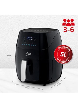 Freidora Aire sin aceite Ufesa Phantom Wifi 5L