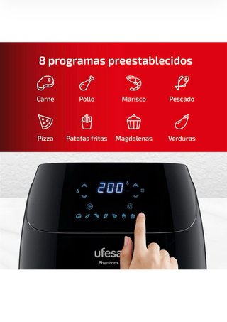 Freidora Aire sin aceite Ufesa Phantom Wifi 5L