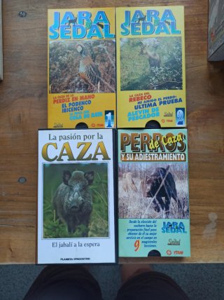 Lote 4 VHS Documentales de Caza