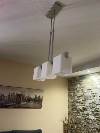 Lámparas de salón moderna 5 focos y otra de 3 foco