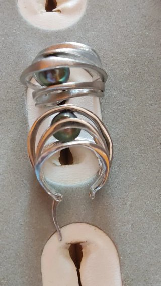 Pendientes de plata 925 con perlas Majorica