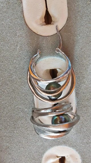 Pendientes de plata 925 con perlas Majorica