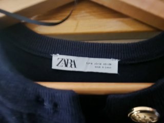 Vestido Zara azul con botones dorados Talla M