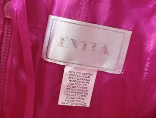Vestido fiesta rosa, dorado lentejuelas y tul