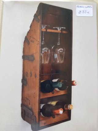 FANEGA Botellero Copero en madera para bodega.