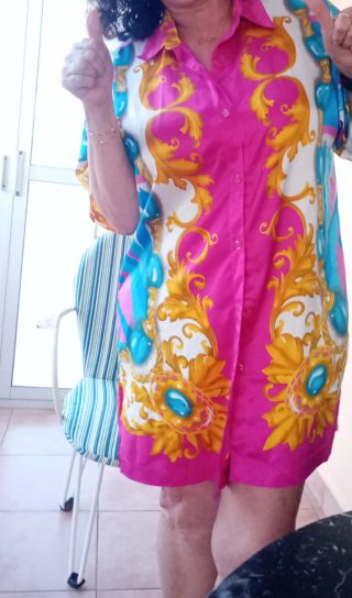 Camisola estampada multicolor