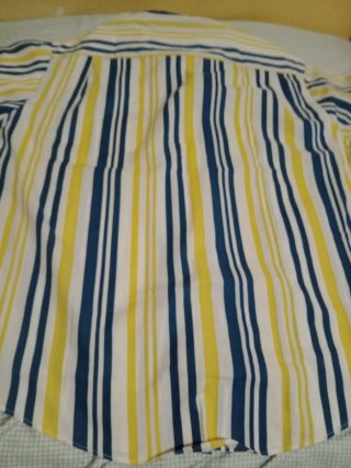 Camisa Rayas Manga Corta Hombre Talla L Clásico