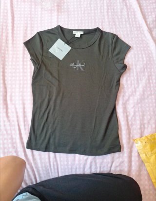 Camiseta Calvin Klein Mujer Verde Oliva