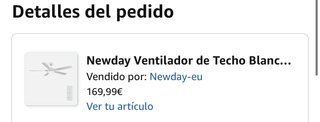Ventilador techo grande XL 142 cm