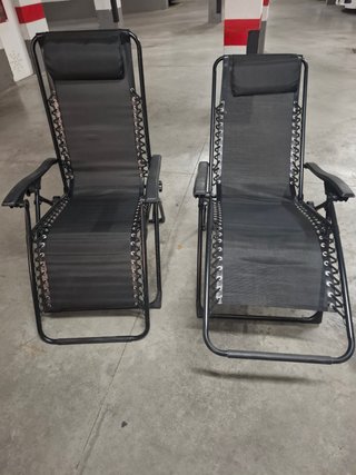 2 Hamacas Plegables Negro