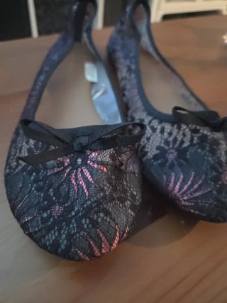 Bailarinas Primark Negro y Rosa