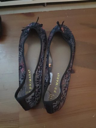 Bailarinas Primark Negro y Rosa