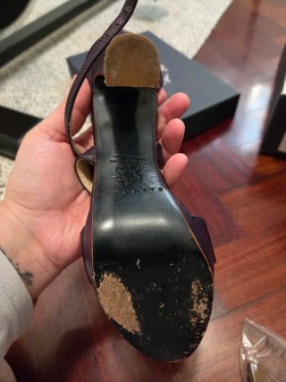 Sandalias Caramelo Moradas Talla 38