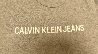 Camiseta Calvin Klein Jeans Gris Hombre