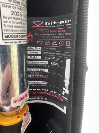 Chaleco Airbag Moto Hit-air Talla L