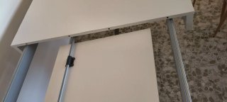 Mesa de salón extensible blanca