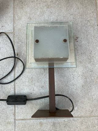 Juego de lámparas cristal y metal