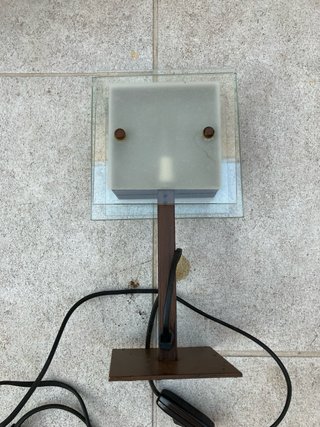 Juego de lámparas cristal y metal
