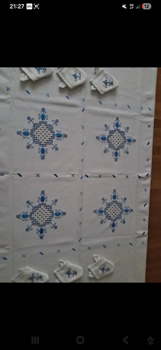 Juego mantel y 6 servilletas vintage sin estrenar