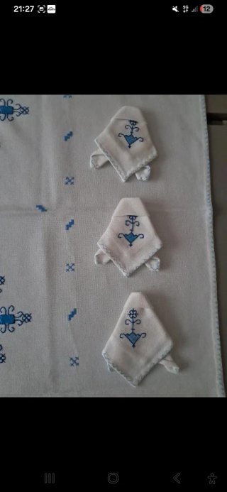 Juego mantel y 6 servilletas vintage sin estrenar