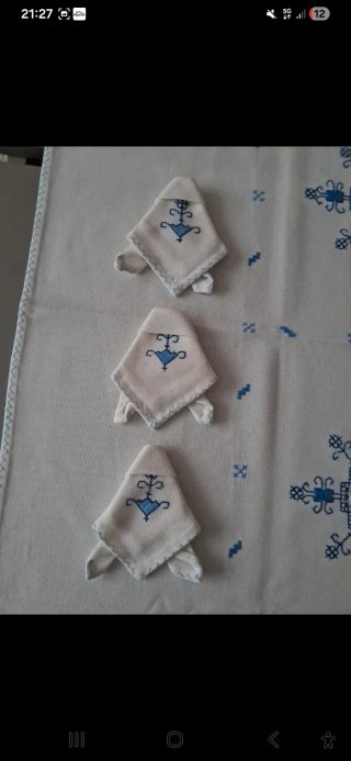 Juego mantel y 6 servilletas vintage sin estrenar
