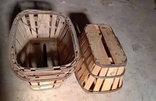 Cestas de madera vintage