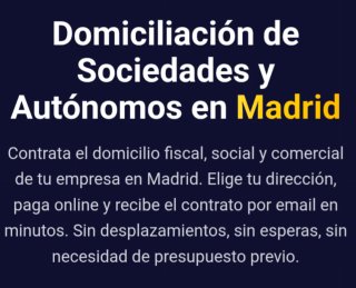 Domiciliación sociedades o autonomos
