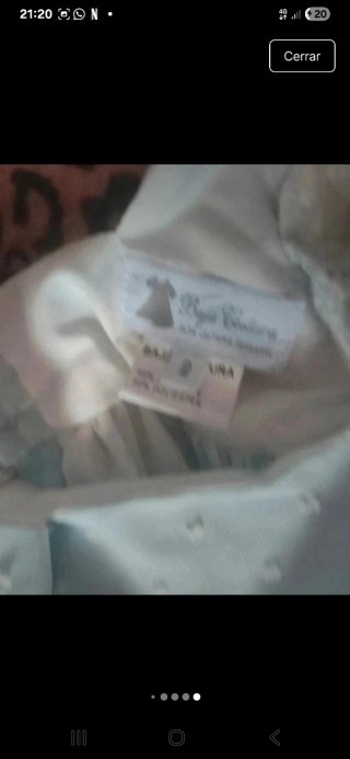 Vestido bebé plumeti 3 piezas con etiqueta