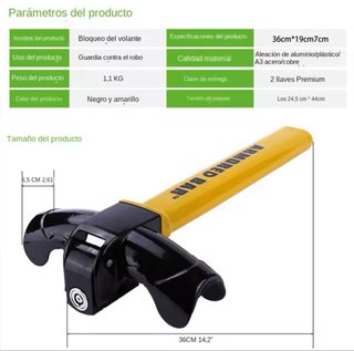Bloqueo Antirrobo Volante Coche NUEVO